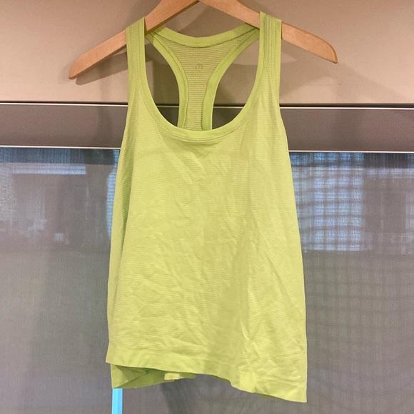 Lululemon swiftly tech Racerback race length cropped tank top neo mint size 10 - Picture 2 of 3